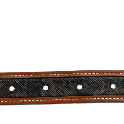 Celine Canvas Calfskin Medium 25mm Triomphe Belt 80 32 Tan 5 of 6
