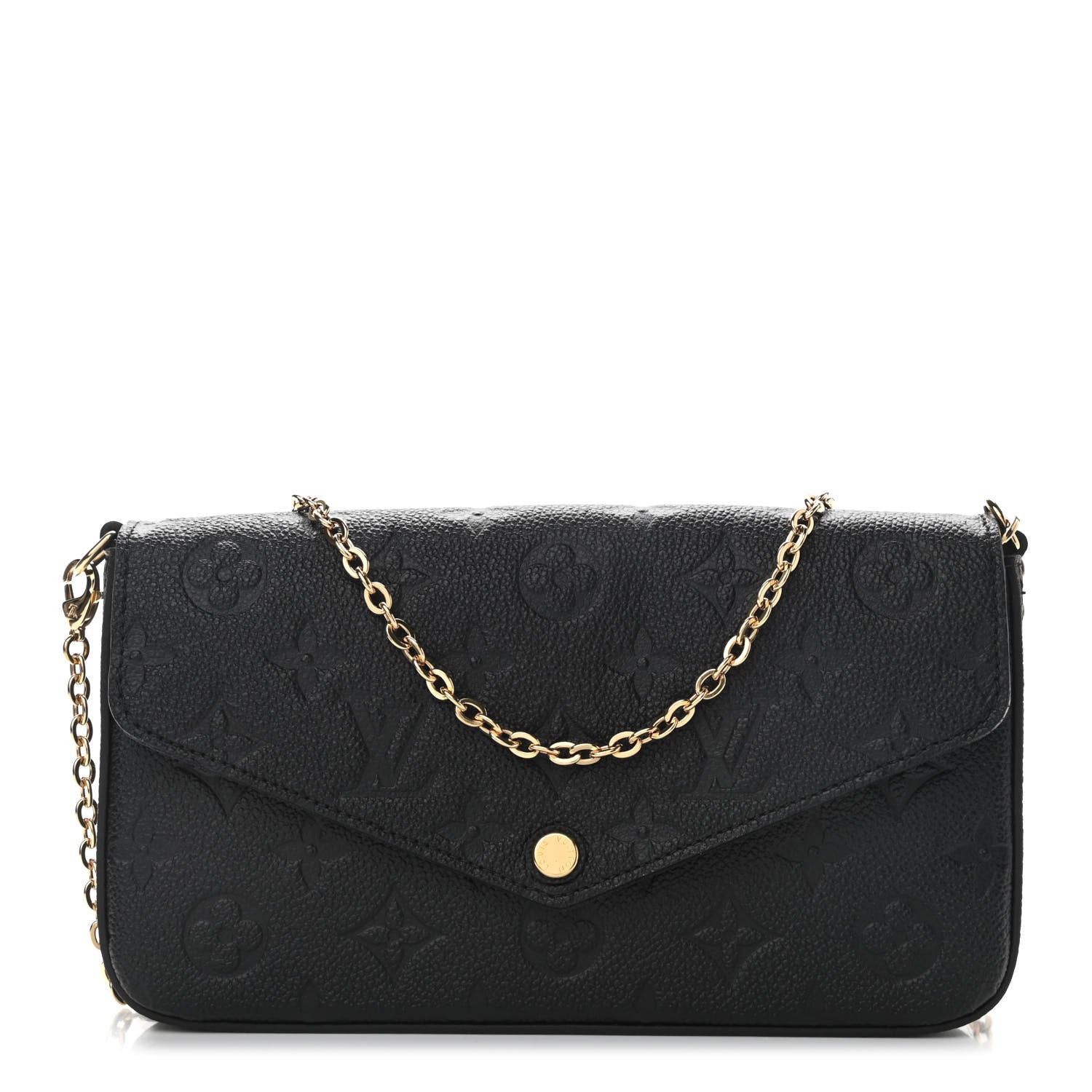 Louis Vuitton Empreinte Pochette Felicie Chain Wallet Black 3 of 11