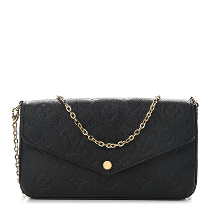 Louis Vuitton Empreinte Pochette Felicie Chain Wallet Black 3 of 11