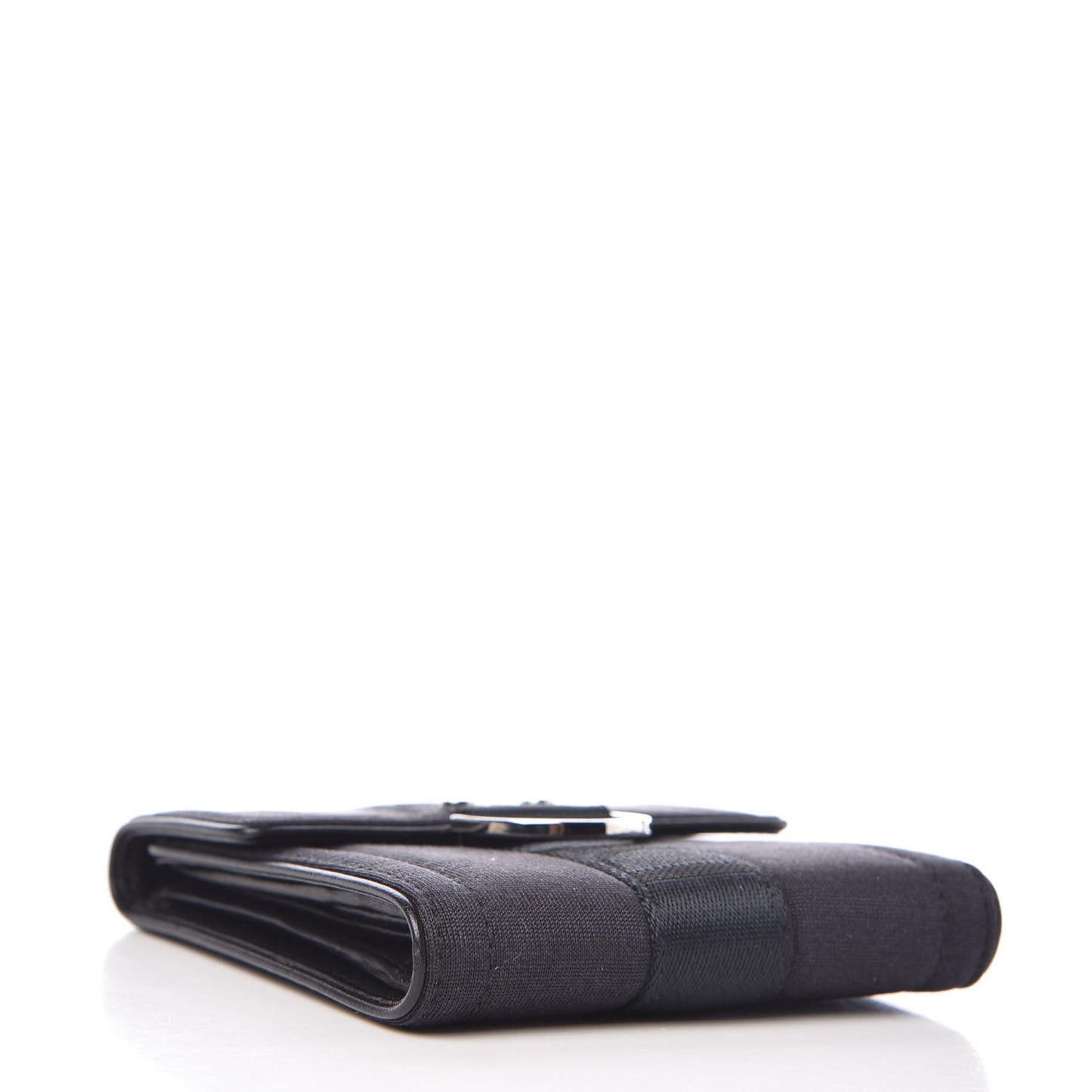 Nylon Logo Compact Wallet Black