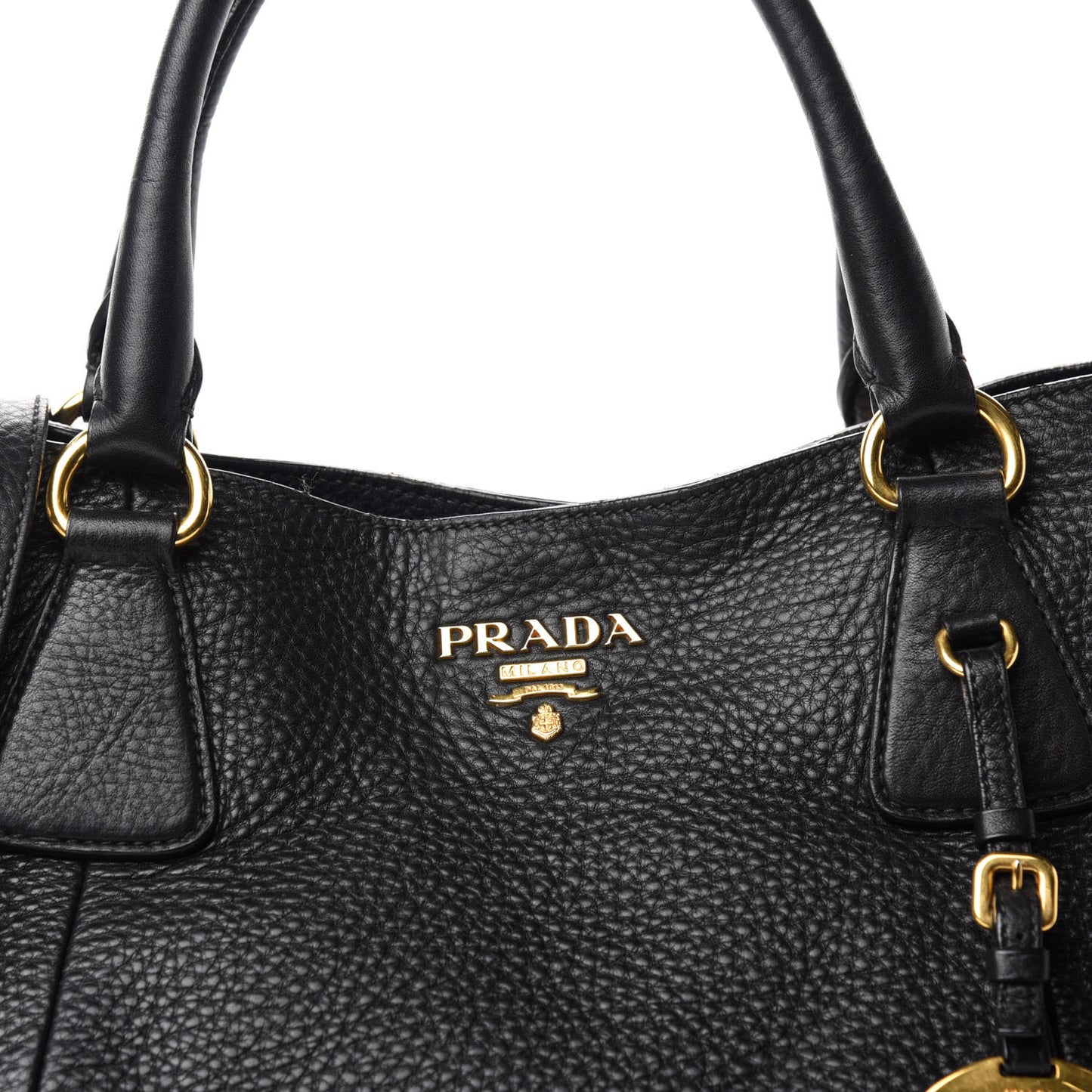 Vitello Daino Shoulder Bag Black