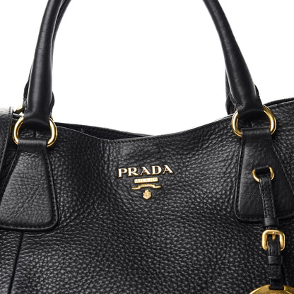 Prada Vitello Daino Shoulder Bag Black 9 of 9