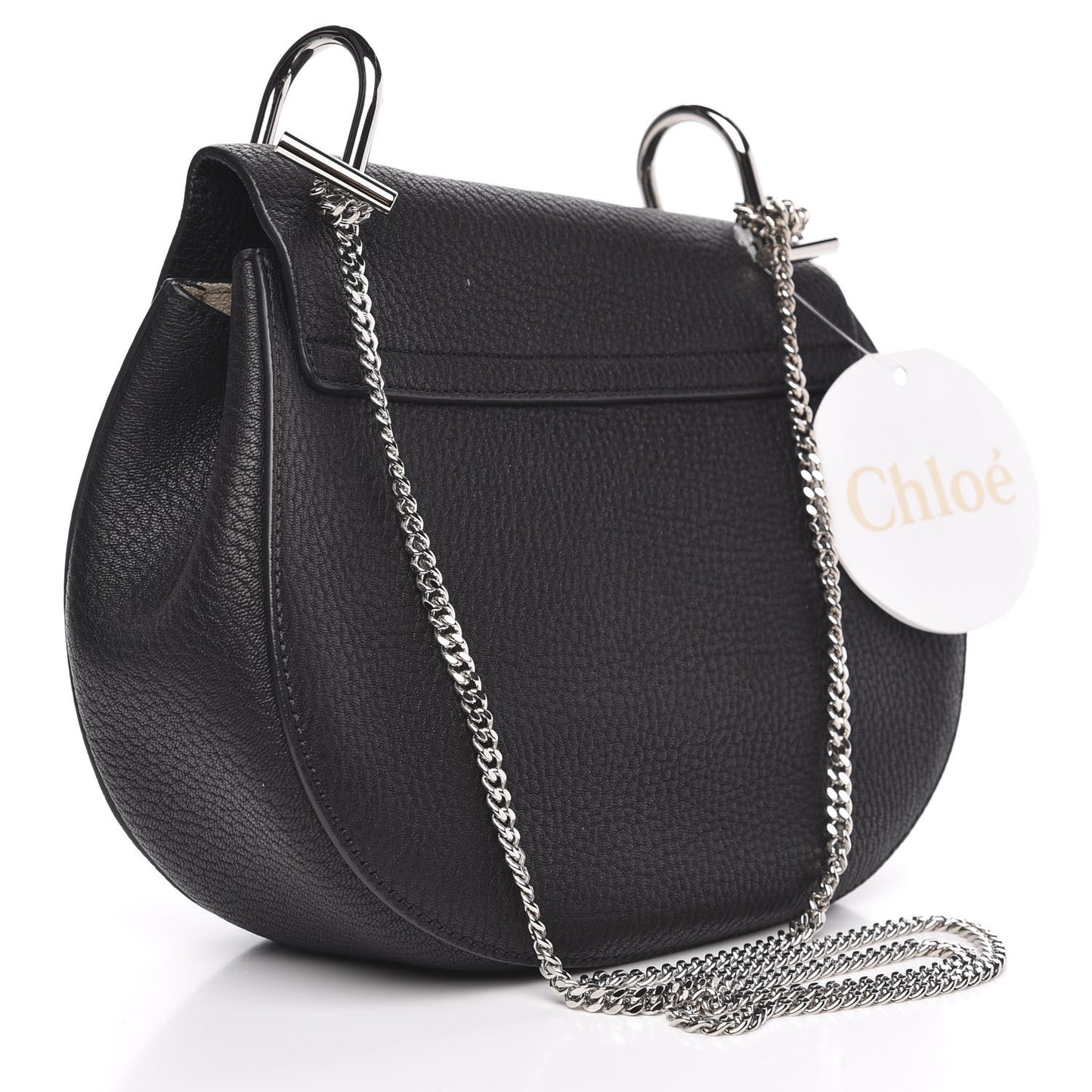 Grained Lambskin Drew Shoulder Bag Black