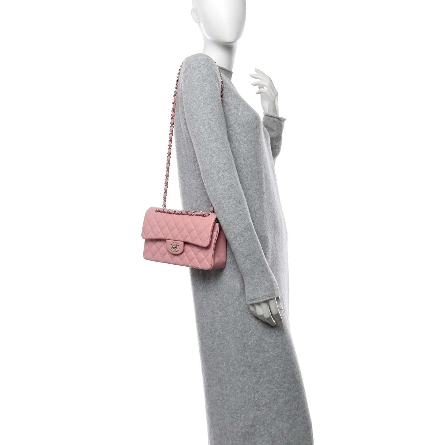 Chanel Caviar Quilted Small Double Flap Pink 2 of 11