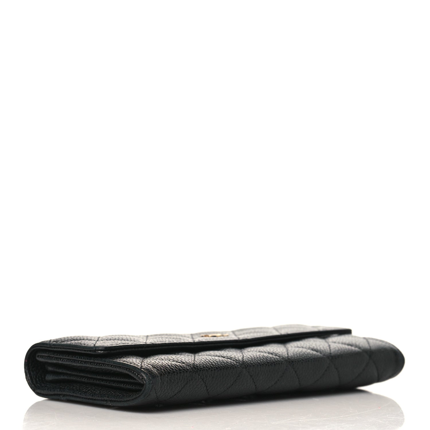 Chanel Caviar Quilted Large Gusset Flap Wallet Black 4 of 10