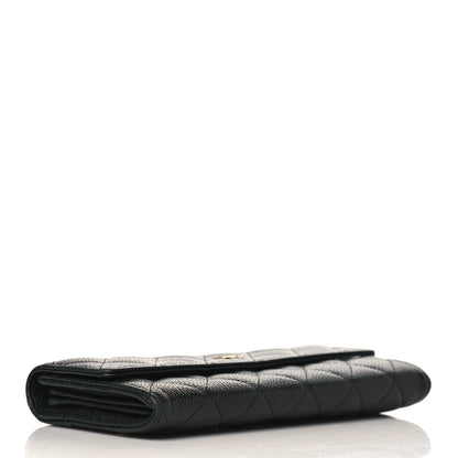 Chanel Caviar Quilted Large Gusset Flap Wallet Black 4 of 10