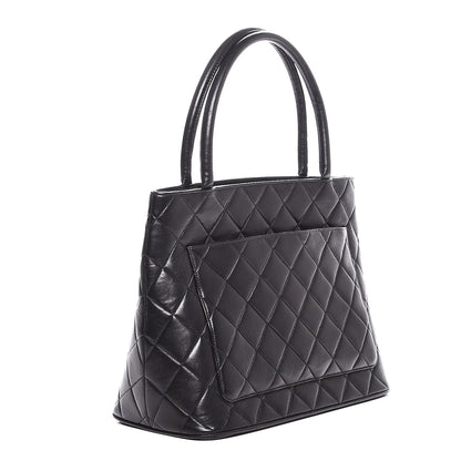 Chanel Lambskin Quilted Medallion Tote Black 3 of 11