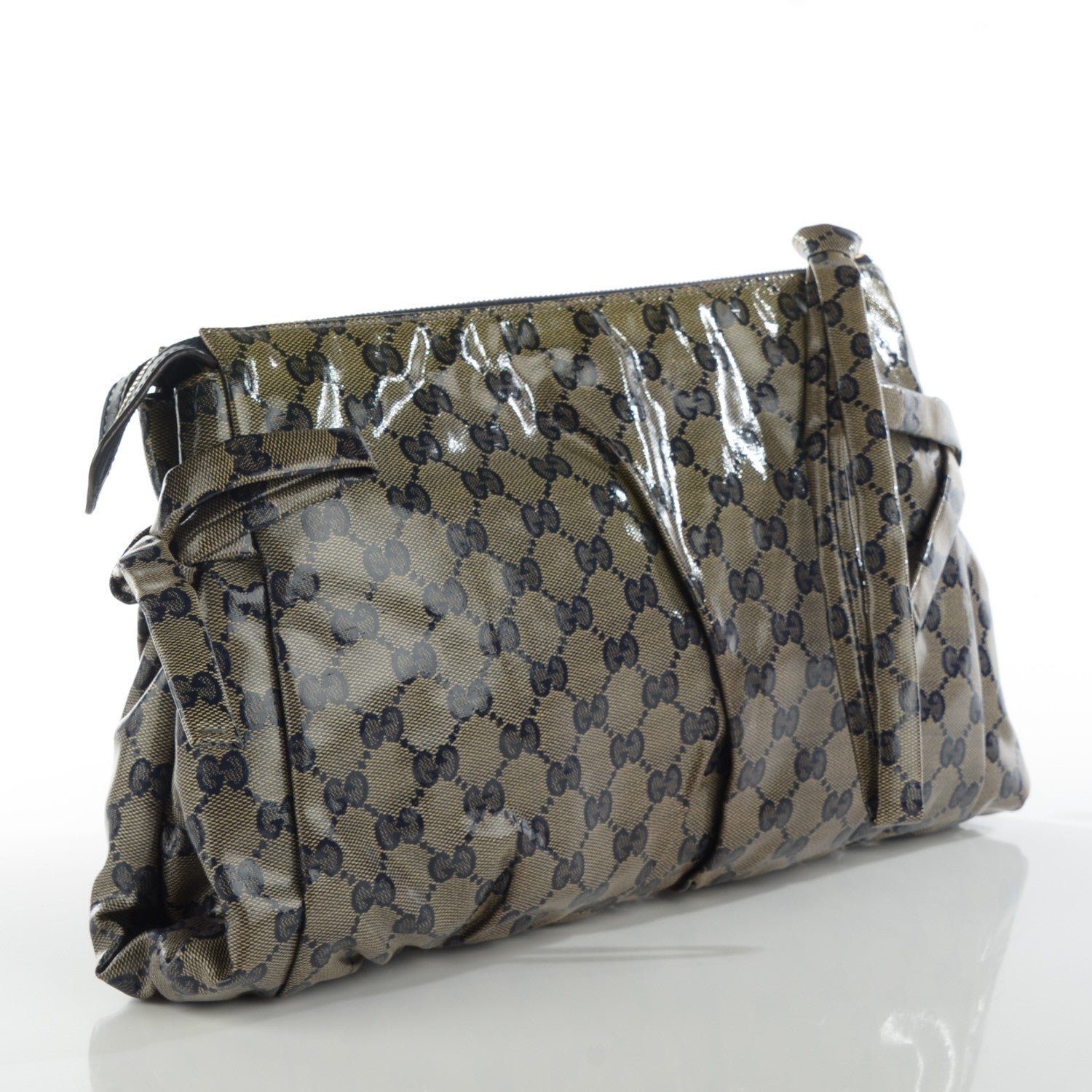 Gucci Crystal Monogram Large Hysteria Clutch Navy Blue 3 of 7