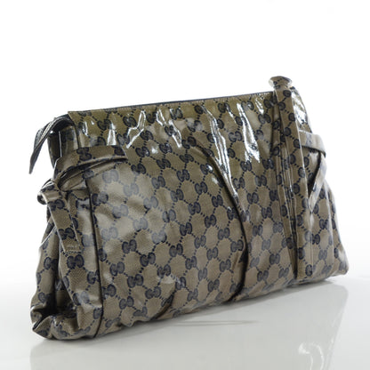 Gucci Crystal Monogram Large Hysteria Clutch Navy Blue 3 of 7