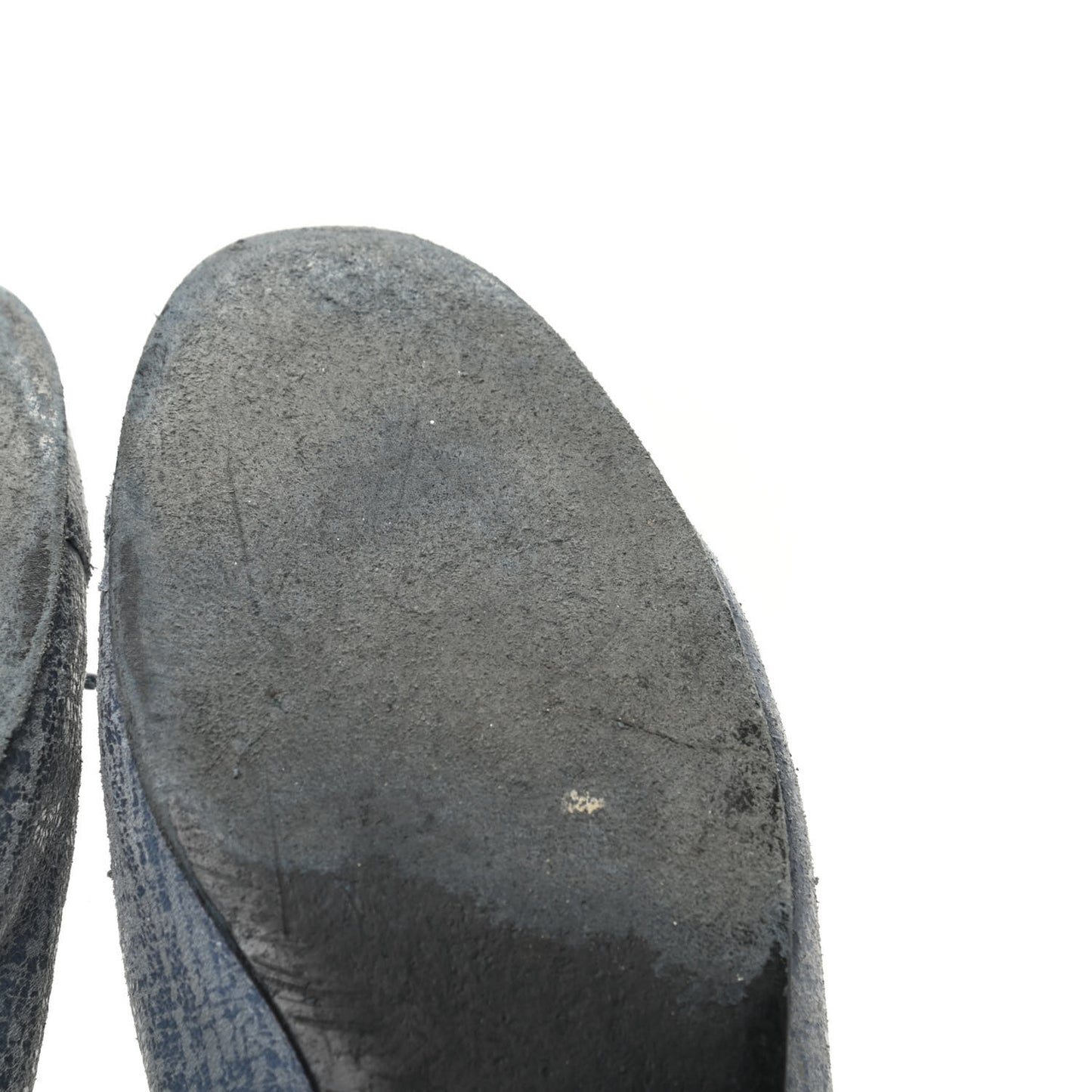 Iridescent Calfskin Cap Toe CC Ballerina Flats 39.5 Blue