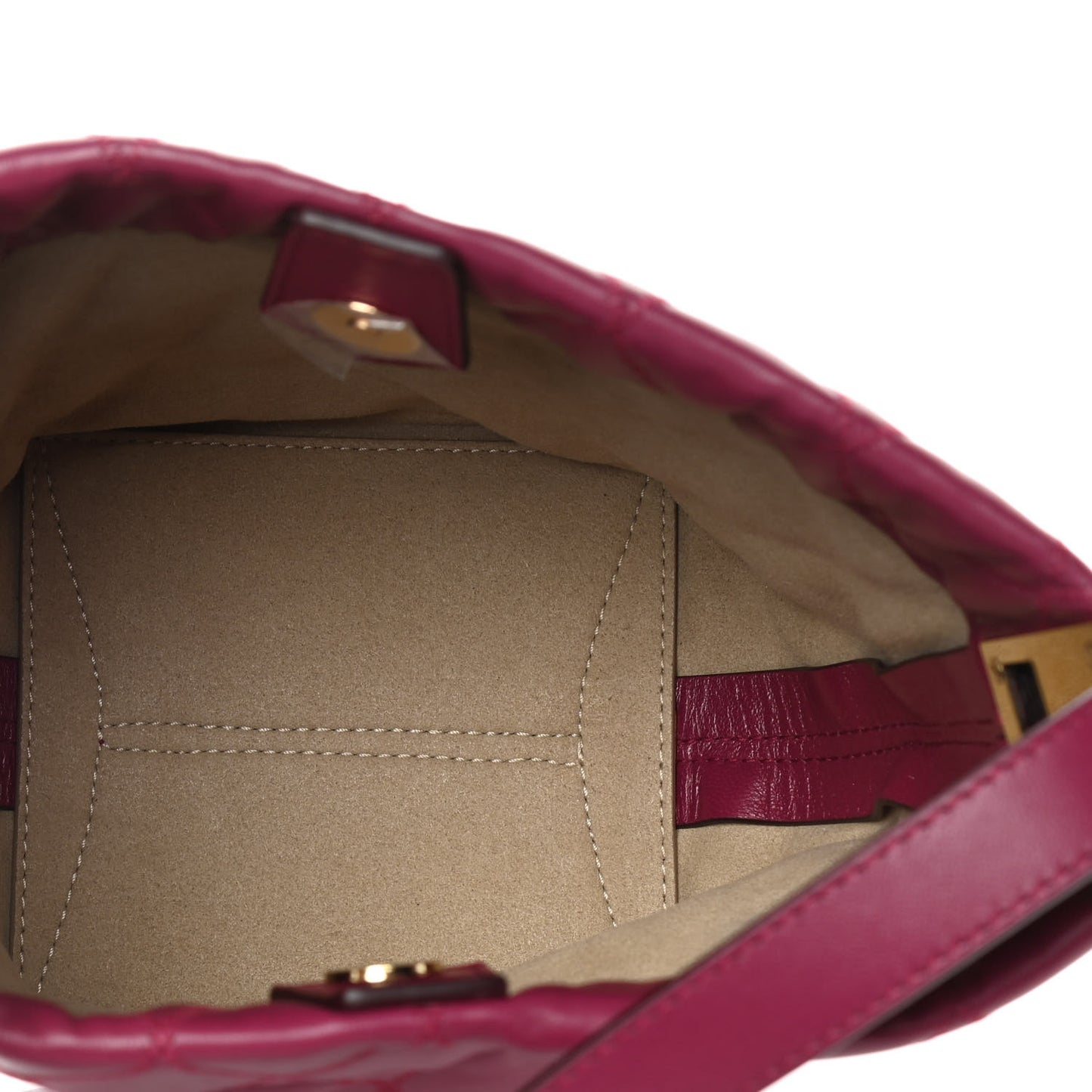 Lambskin Quilted Mini GV Bucket Bag Orchid Purple
