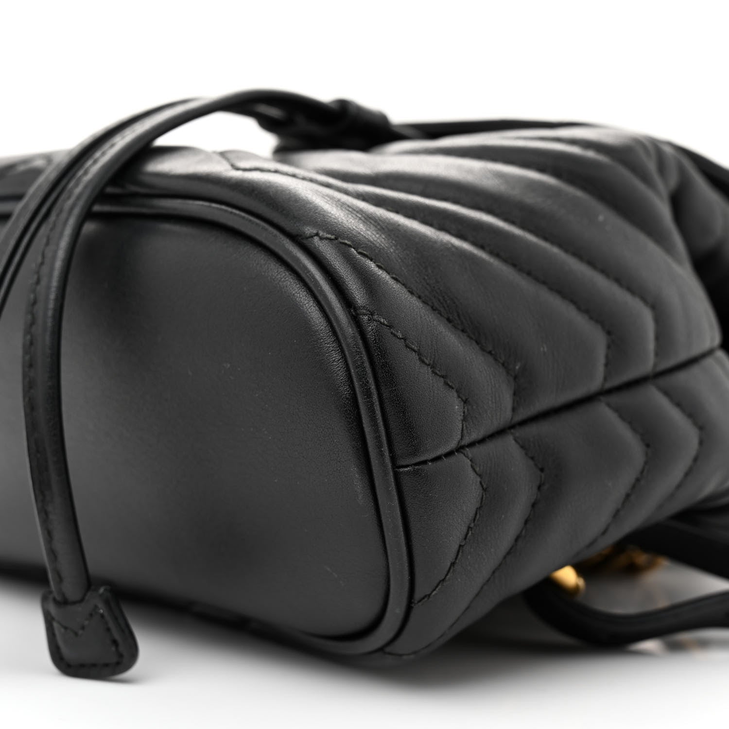 Gucci Calfskin Matelasse GG Marmont Flap Backpack Black 10 of 11