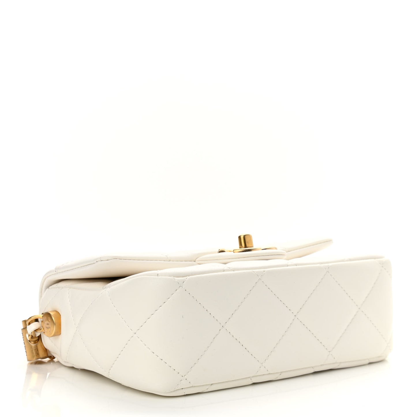 Lambskin Quilted Mini My Perfect Flap White
