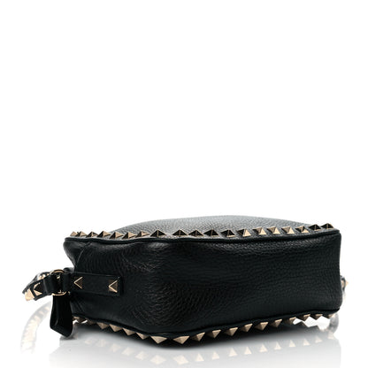 Valentino Garavani Pebbled Calfskin Rockstud Camera Crossbody Bag Black 4 of 10