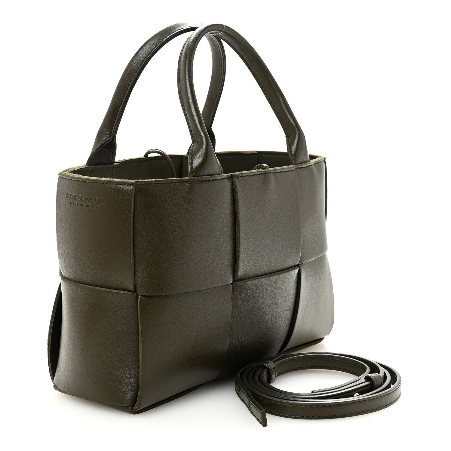 Bottega Veneta Nappa Maxi Intrecciato Mini Arco Tote Mud 4 of 10