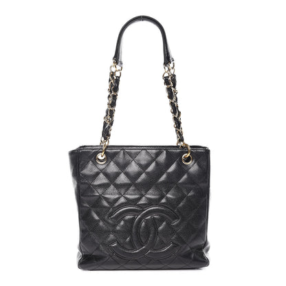 Chanel Caviar Quilted Petit Shopping Tote PST Black 1 of 14
