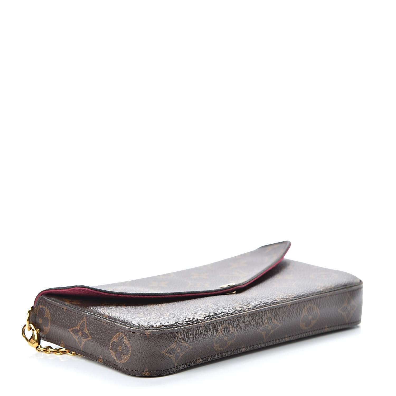 Louis Vuitton Monogram Pochette Felicie Chain Wallet Fuchsia 5 of 18