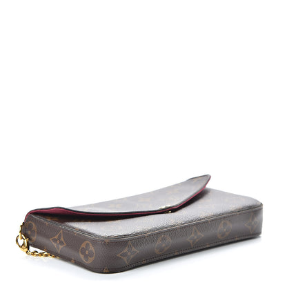 Louis Vuitton Monogram Pochette Felicie Chain Wallet Fuchsia 5 of 18