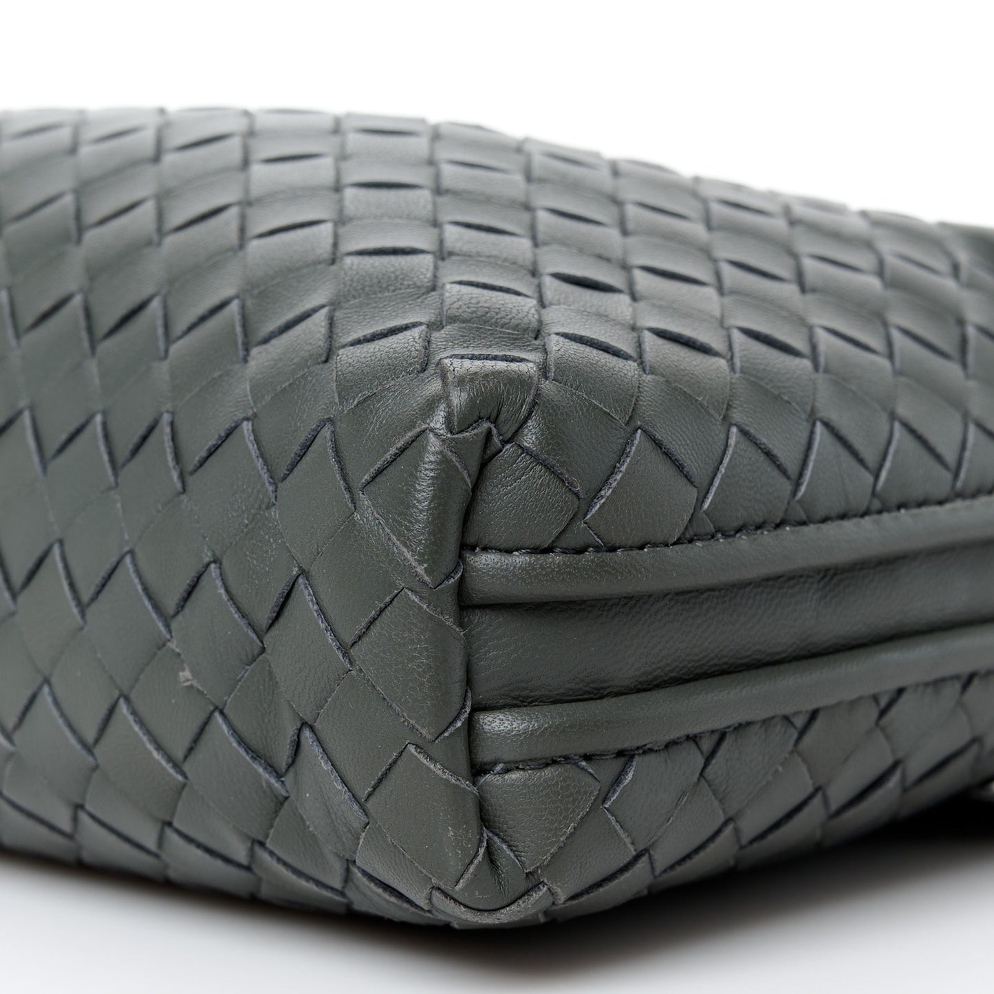 Nappa Intrecciato Nodini Crossbody Messenger New Light Grey
