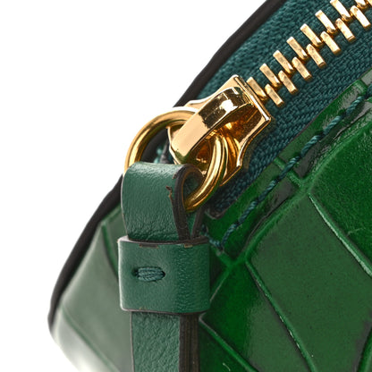 Chloe Calfskin Crocodile Embossed Mini C Vanity Bag Woodsy Green 14 of 15