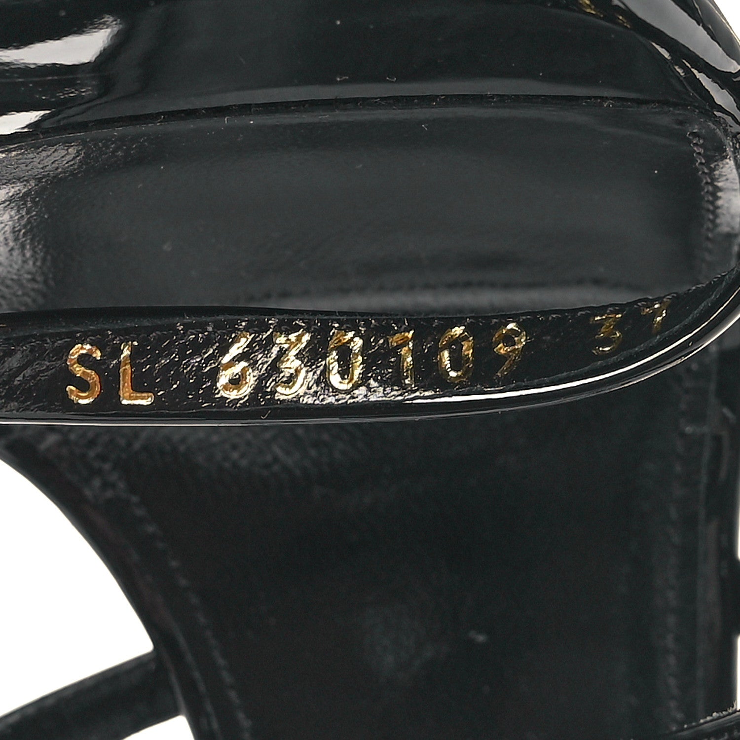 Saint Laurent Calfskin Cassandra 100 Ankle Strap Sandals 37 Black 6 of 9