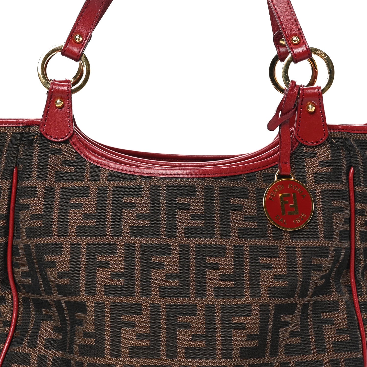 Fendi Zucca Small Chef Shopping Tote Tobacco Granada 7 of 9