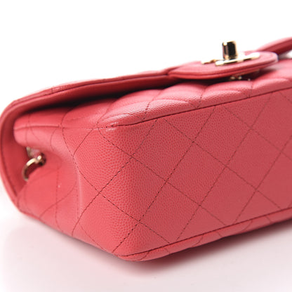 Chanel Caviar Quilted Mini Rectangular Flap Dark Pink 9 of 11