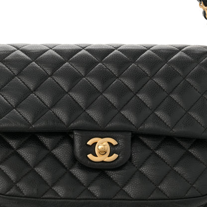 Chanel Caviar Quilted Flap Tote Black 8 of 13