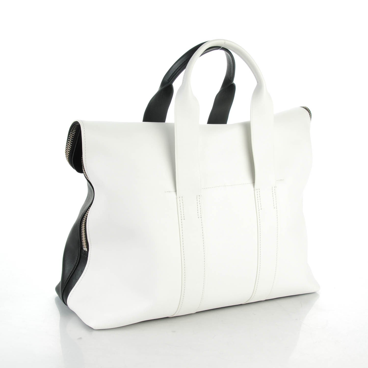 3.1 Phillip Lim 3.1 Calfskin 31 Hour Bag Black White 3 of 7