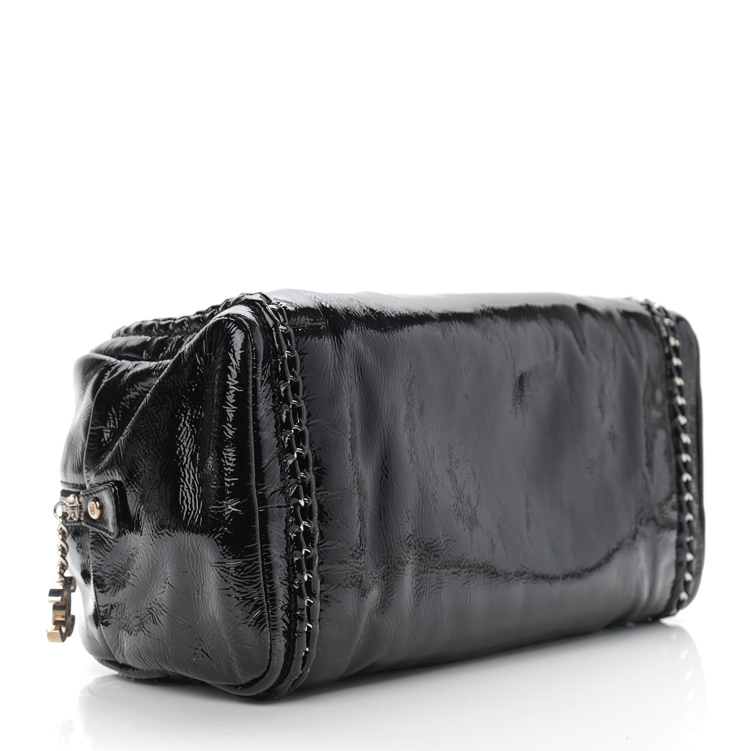 Chanel Patent Medium Luxe Ligne Bowler Black 4 of 12