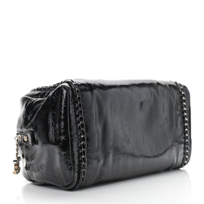Chanel Patent Medium Luxe Ligne Bowler Black 4 of 12