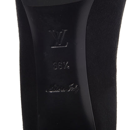Louis Vuitton Suede Uniformes Bow Pumps 36.5 Black 8 of 10