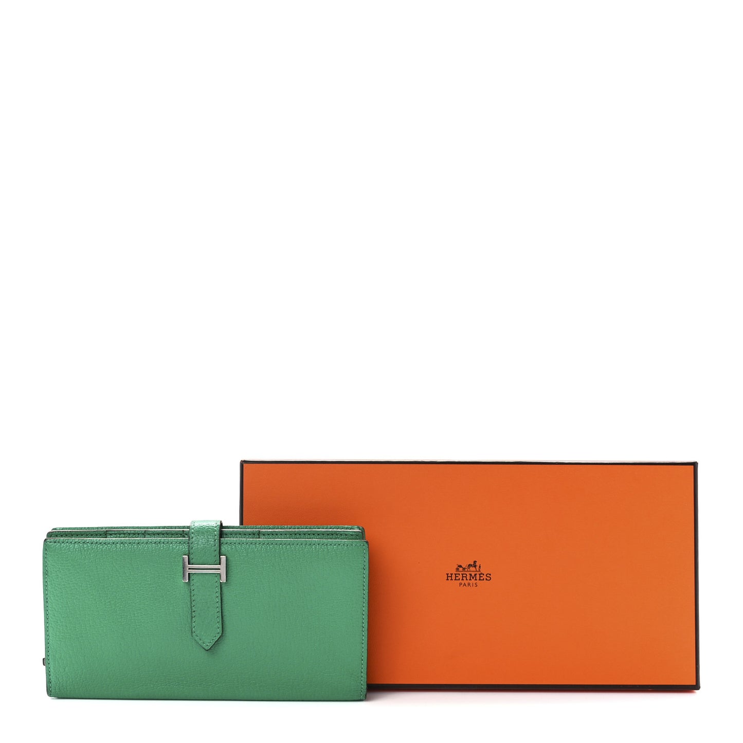 Chevre Mysore Bearn Gusset Wallet Menthe