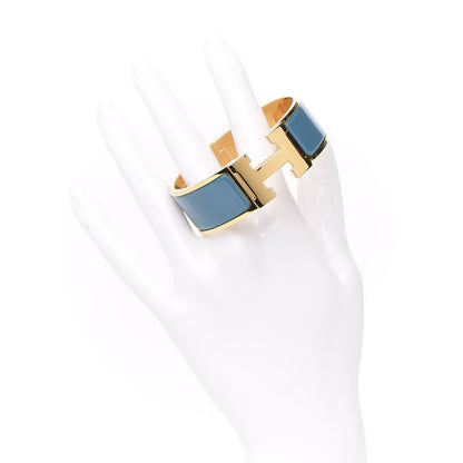 Hermes Enamel Wide Clic Clac H Bracelet PM Bleu Indien 2 of 6
