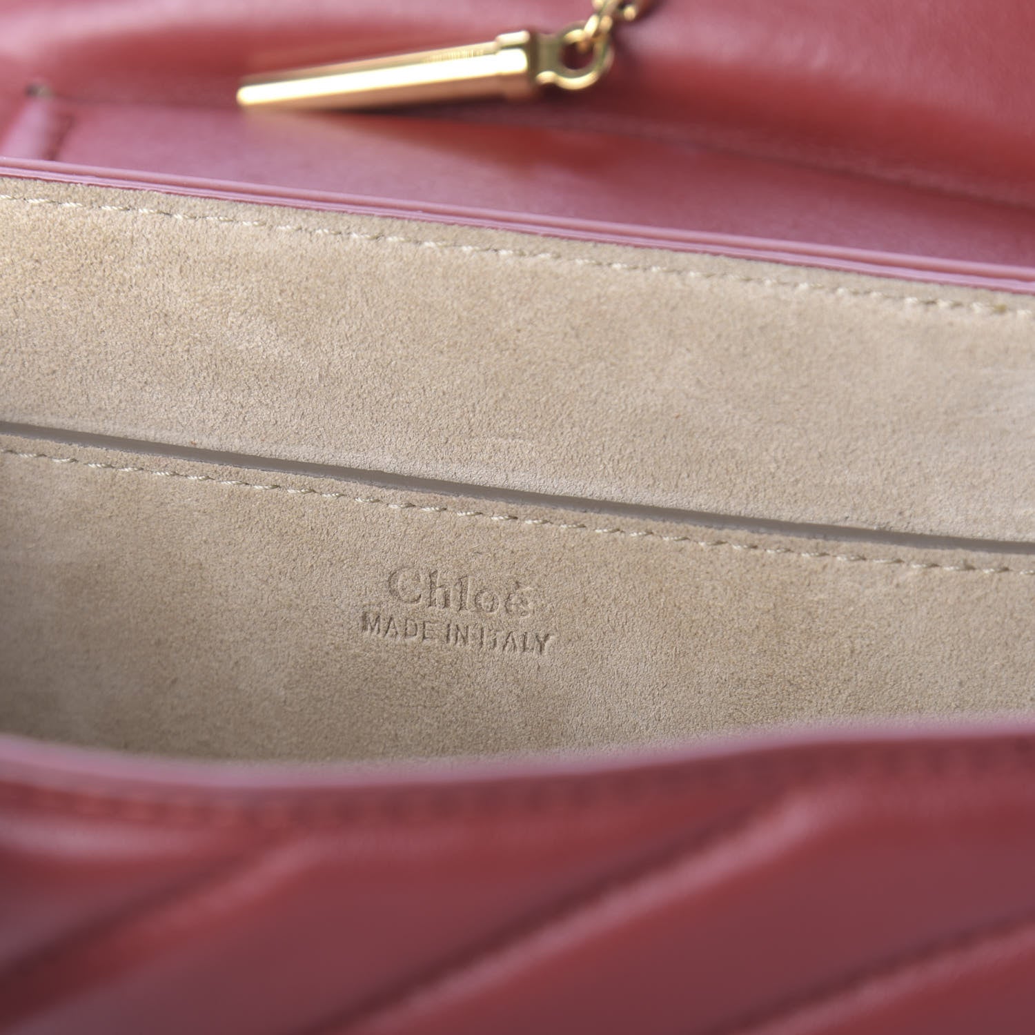 Chloe Calfskin Quilted Mini Drew Bijou Shoulder Bag Dahlia Red 8 of 10