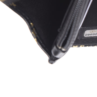 Chanel Calfskin Crocodile Embossed Graffiti 2.55 Cocodile Reissue Wallet On Chain WOC Black Gold 8 of 14