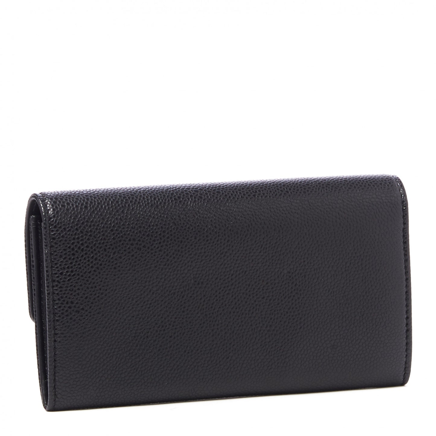 Caviar Timeless CC Large Gusset Flap Wallet Black