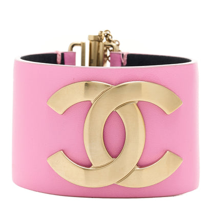 Chanel Calfskin CC Wide Cuff M Pink 1 of 4
