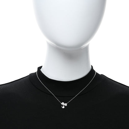 Tiffany Platinum Diamond .17ctw Small Paper Flowers Pendant Necklace 2 of 5