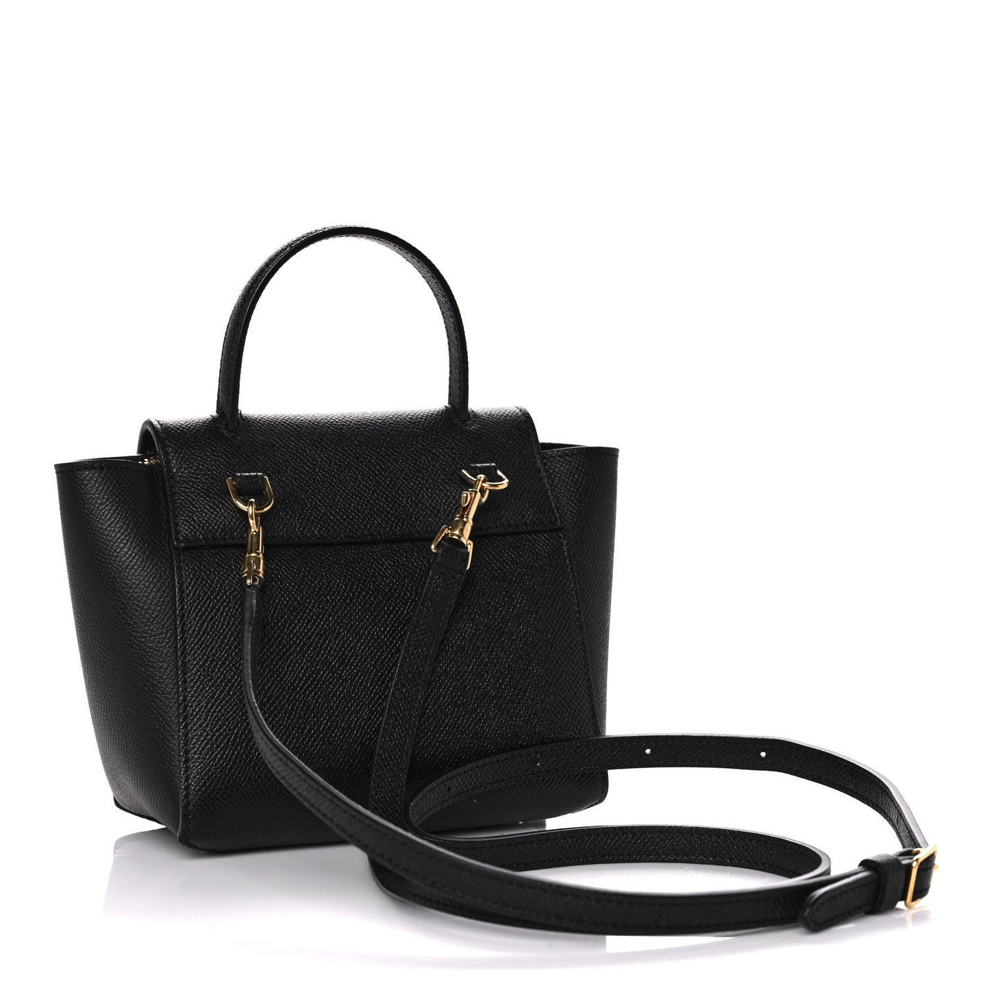 Grained Calfskin Pico Belt Bag Black