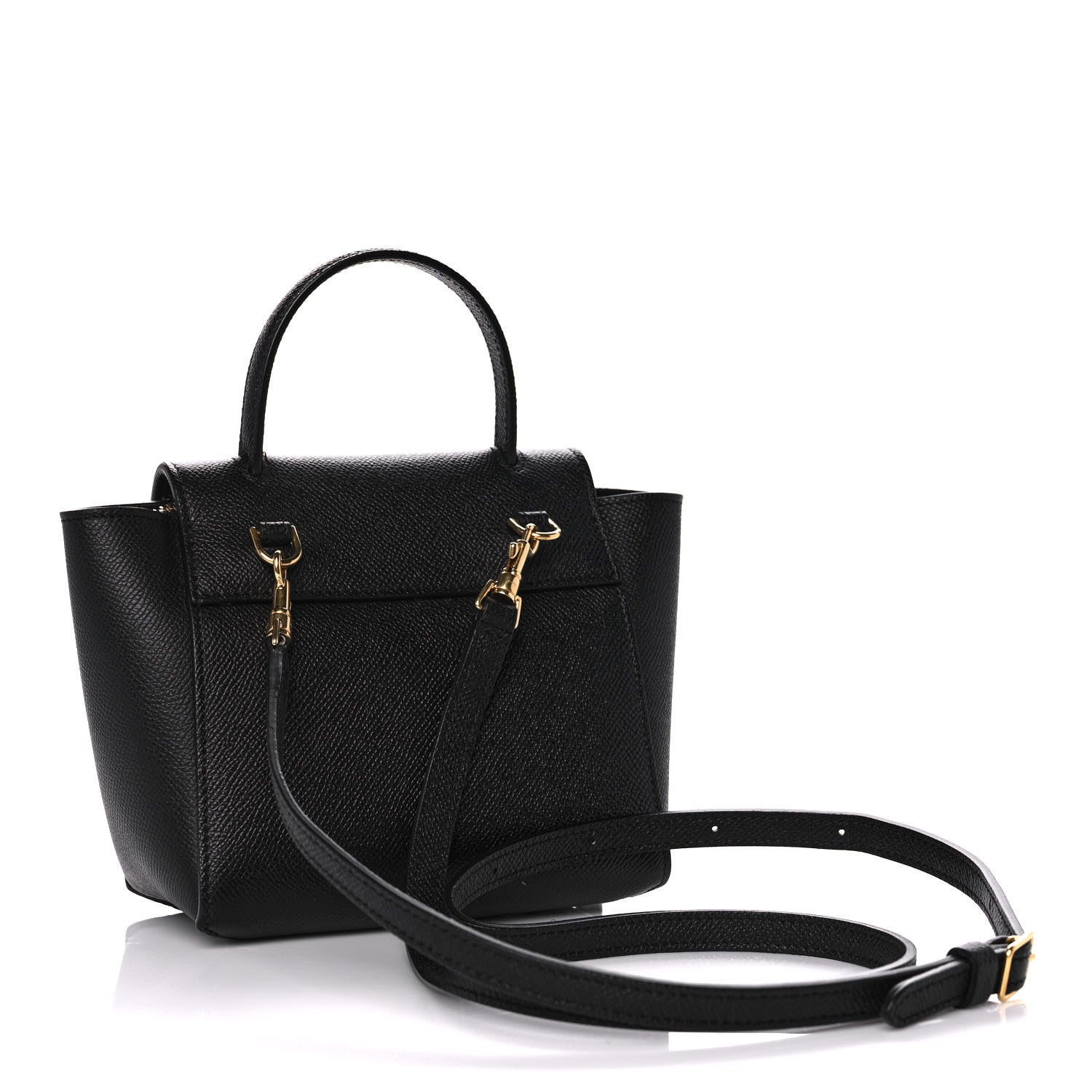 Celine Grained Calfskin Pico Belt Bag Black 3 of 10