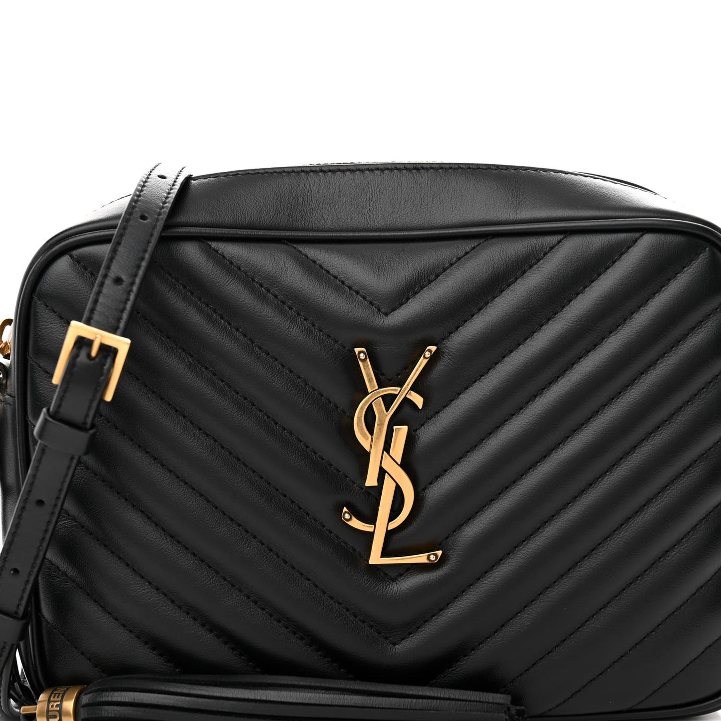 Calfskin Matelasse Monogram Lou Camera Bag Black