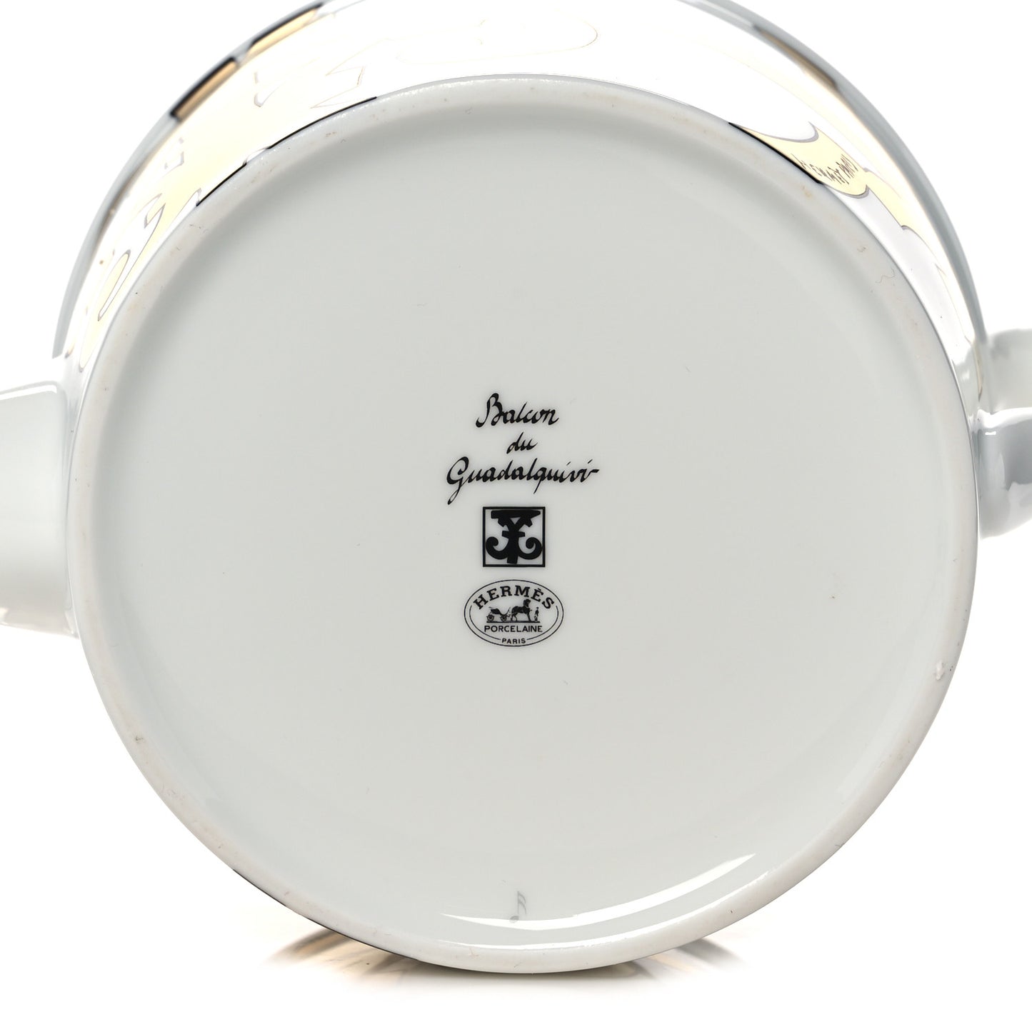 Porcelain Balcon du Guadalquivir Coffee Tea Pot Gold