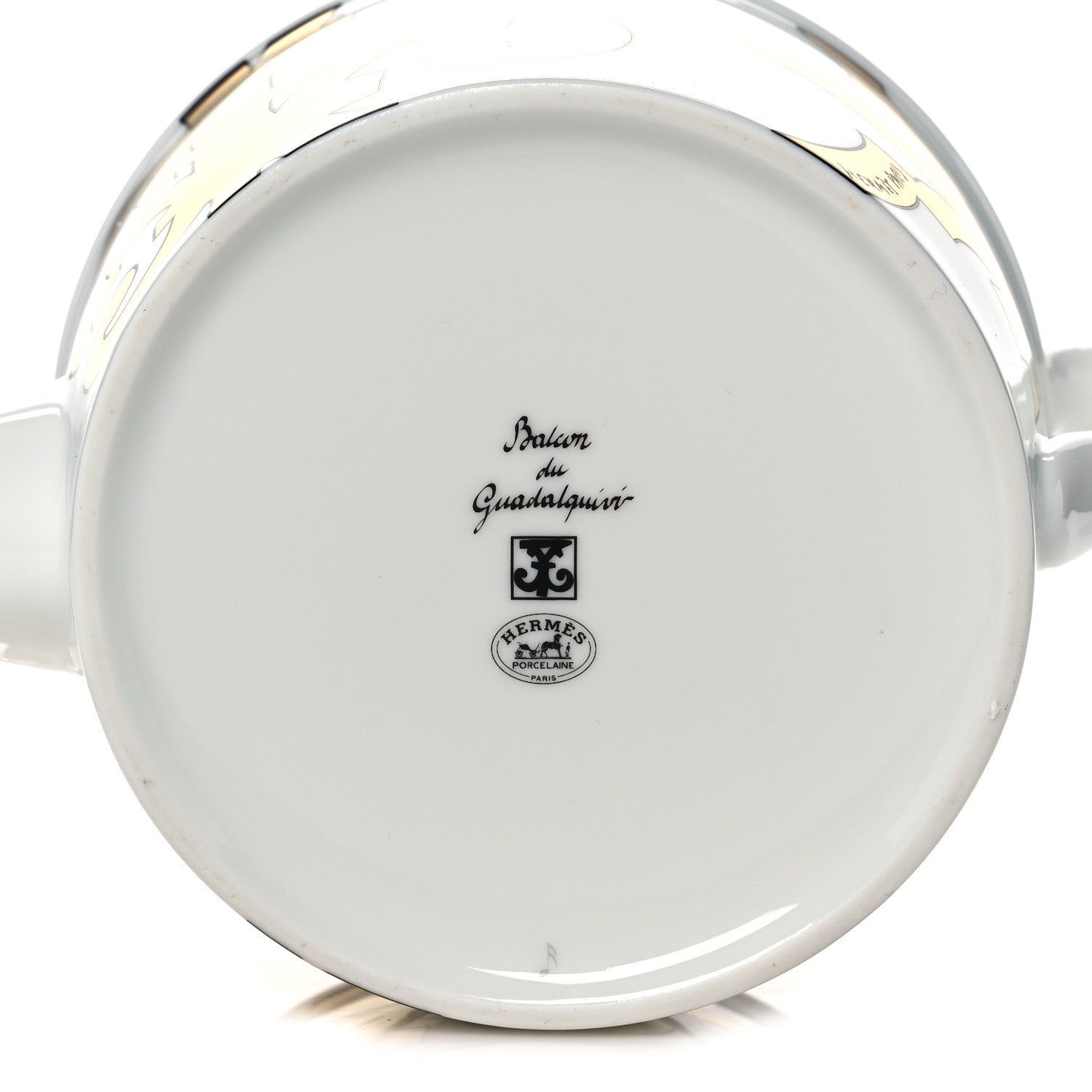 Hermes Porcelain Balcon du Guadalquivir Coffee Tea Pot Gold 5 of 9