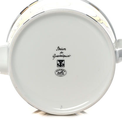 Hermes Porcelain Balcon du Guadalquivir Coffee Tea Pot Gold 5 of 9