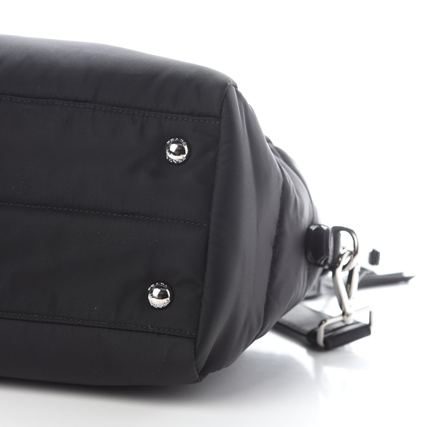 Prada Tessuto Nylon Bomber Tote Black 7 of 7