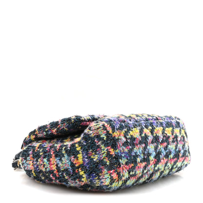 Chanel Tweed Quilted Medium Chanel 19 Flap Dark Multicolor 4 of 10