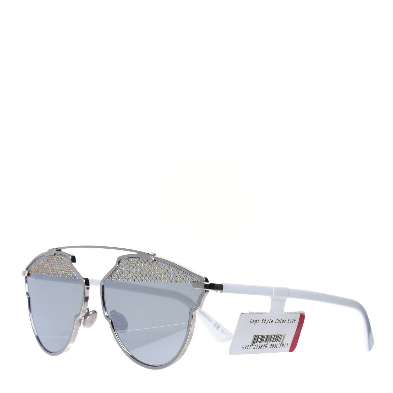 Christian Dior Studded So Real Sunglasses Silver White 1 of 4