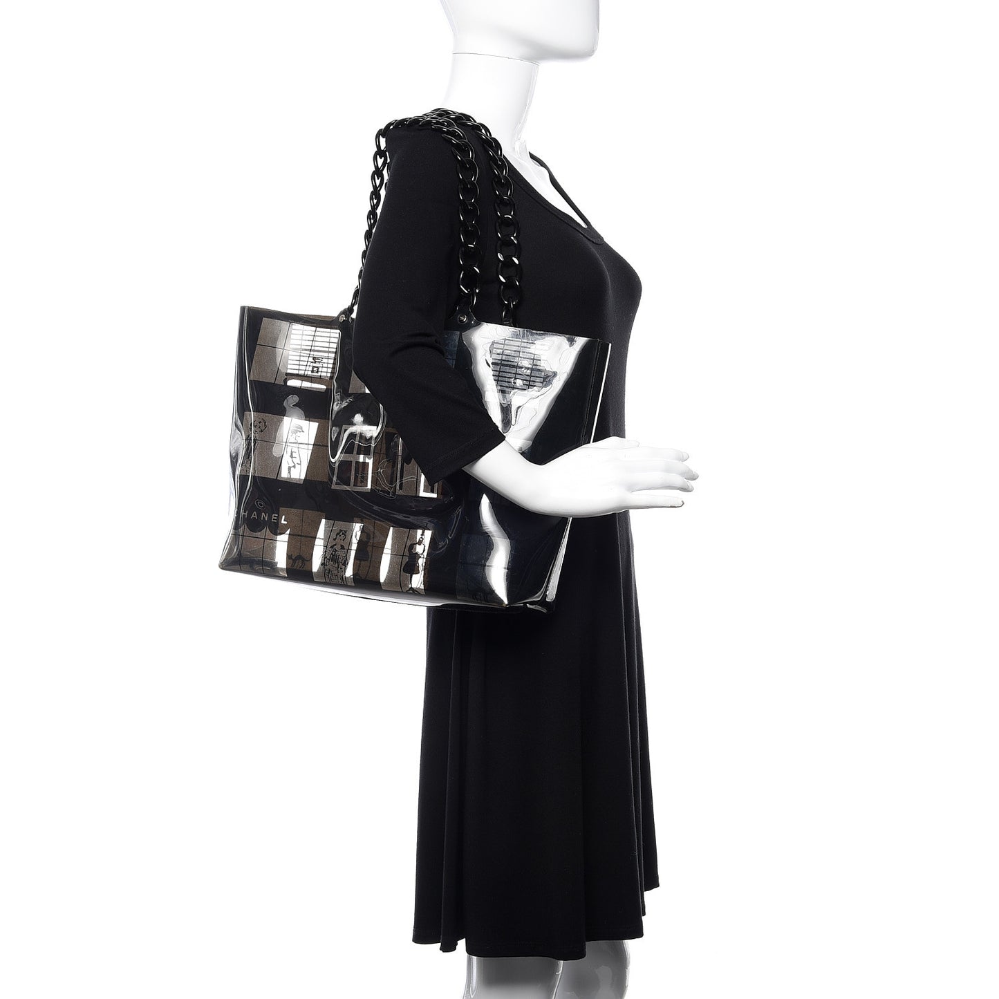 Vinyl Coco Window Tote Black