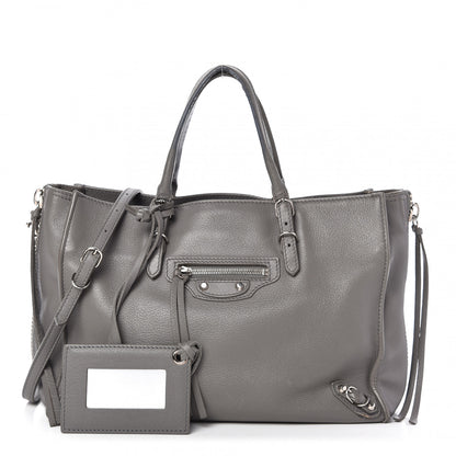 Balenciaga Veau Papier A6 Zip Around Tote Gris Acier 1 of 16